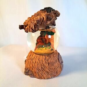 World Bazaars Vintage Holy Family Nativity Snow Water Globe Dark Skinned 3 Inch